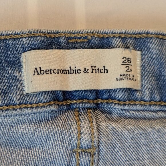 Abercrombie & Fitch Size 26/2 Light Wash Distressed Carpenter's Jeans - Picture 3 of 14